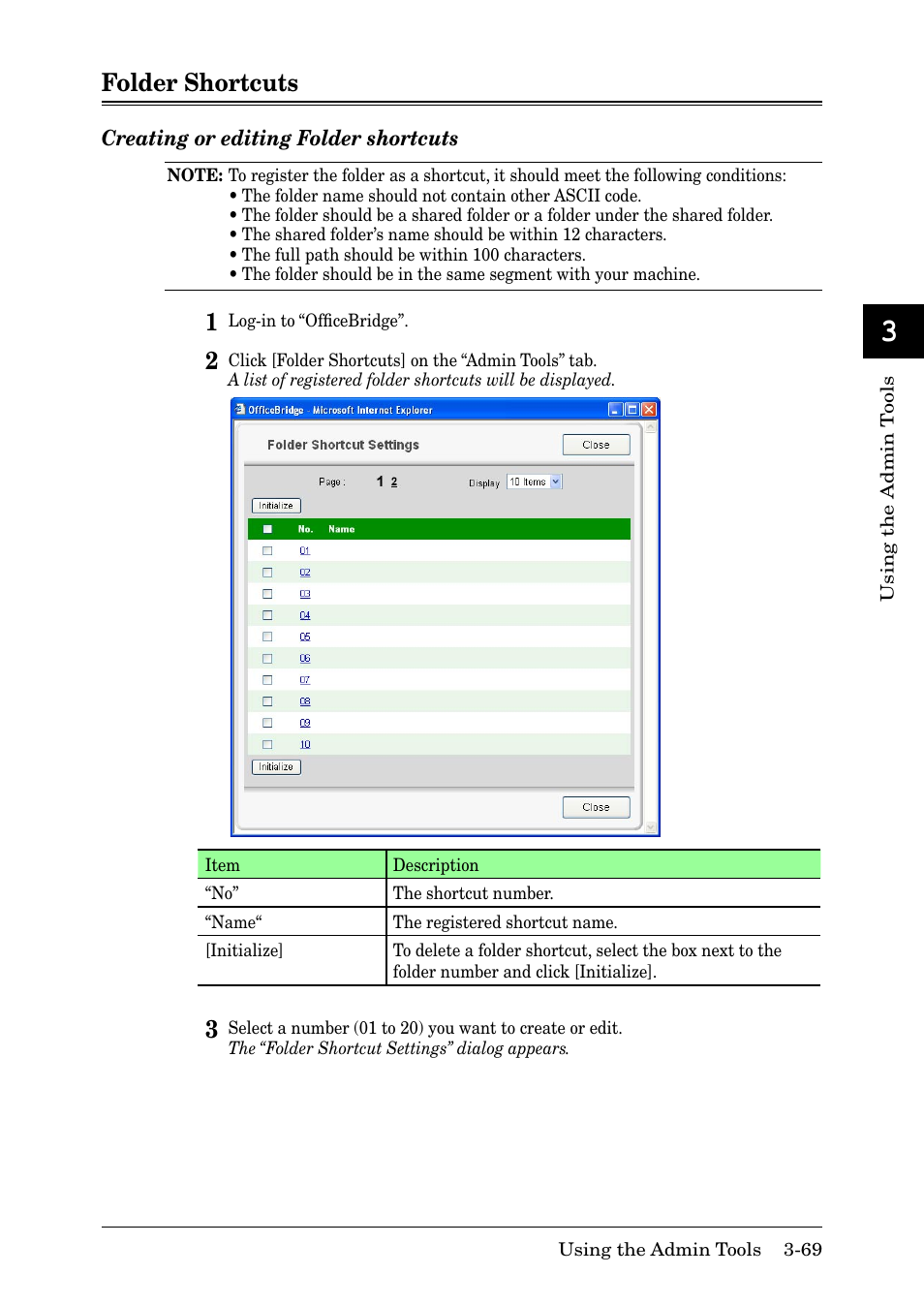 Folder shortcuts, Folder shortcuts -69 | Muratec MFX-2030 User Manual | Page 143 / 189