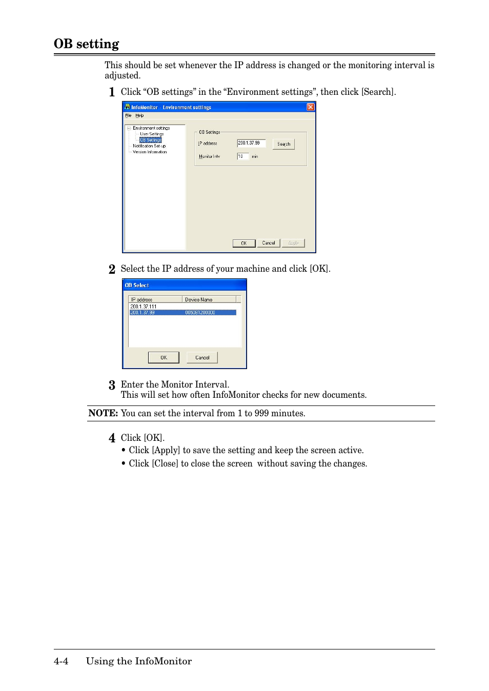 Ob setting, Ob setting -4, FIrst see the | Setting | Muratec MFX-2030 User Manual | Page 154 / 189