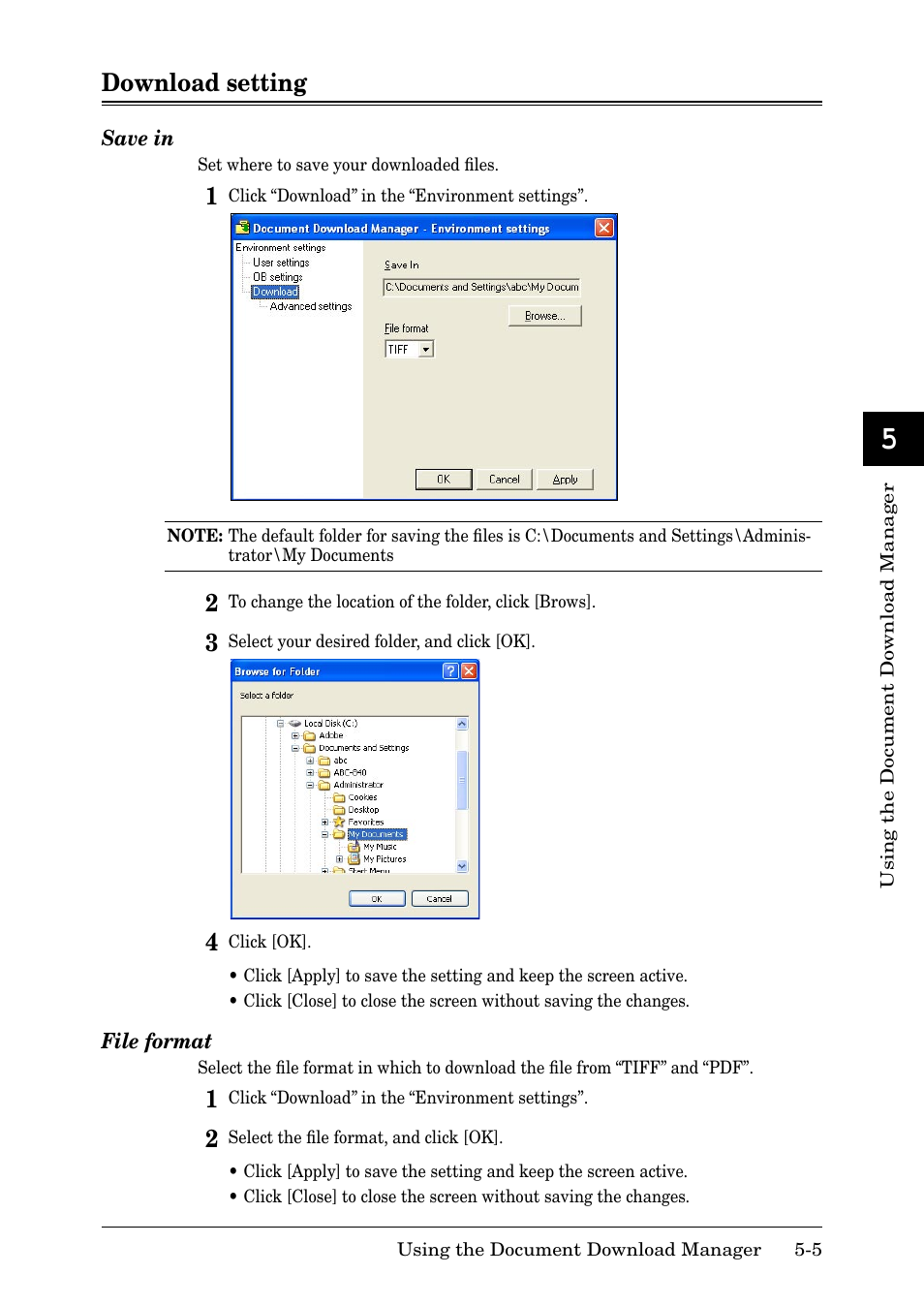 Download setting, Download setting -5 | Muratec MFX-2030 User Manual | Page 161 / 189