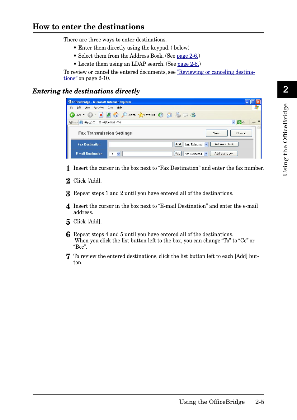 How to enter the destinations, How to enter the destinations -5, 13 ai | Muratec MFX-2030 User Manual | Page 32 / 189