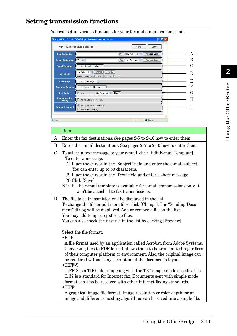 Setting transmission functions, Setting transmission functions -11, 13 ai | Muratec MFX-2030 User Manual | Page 38 / 189