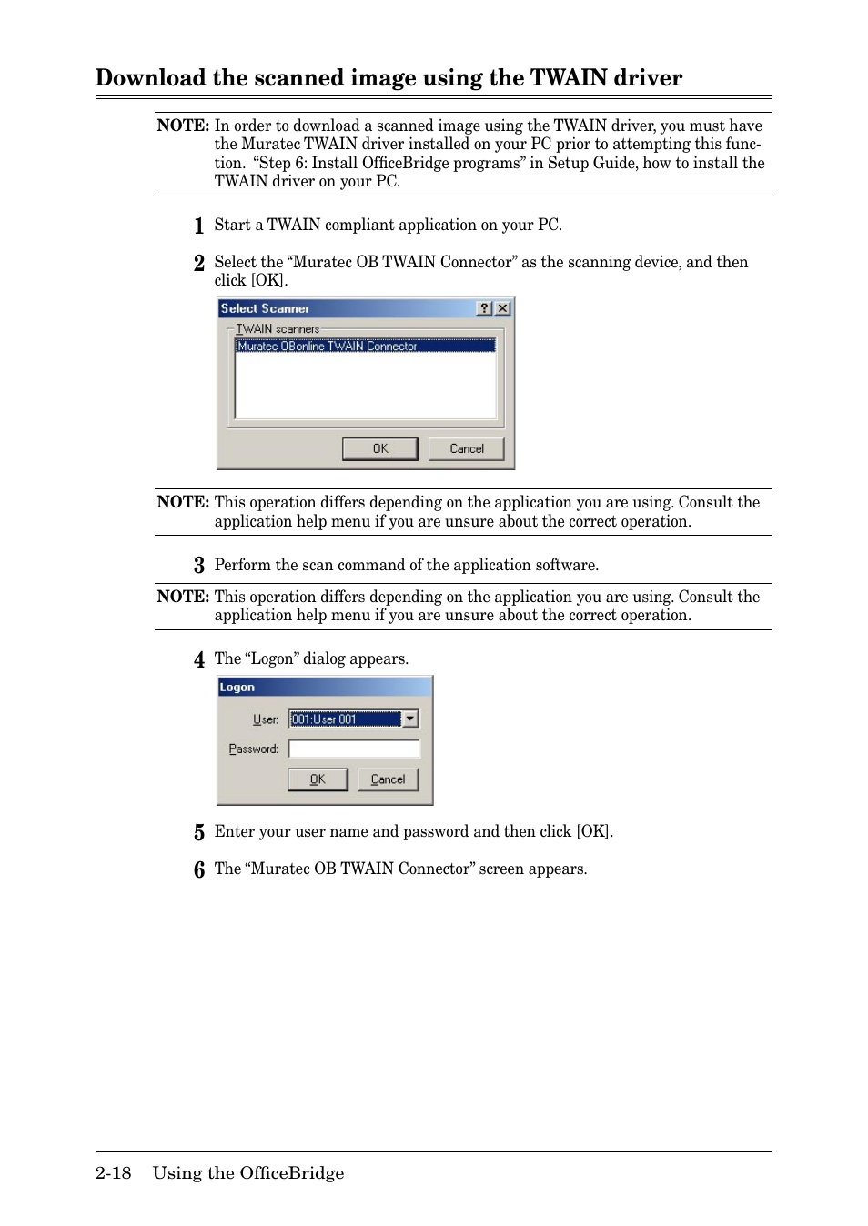 Download the scanned image using the twain driver | Muratec MFX-2030 User Manual | Page 45 / 189