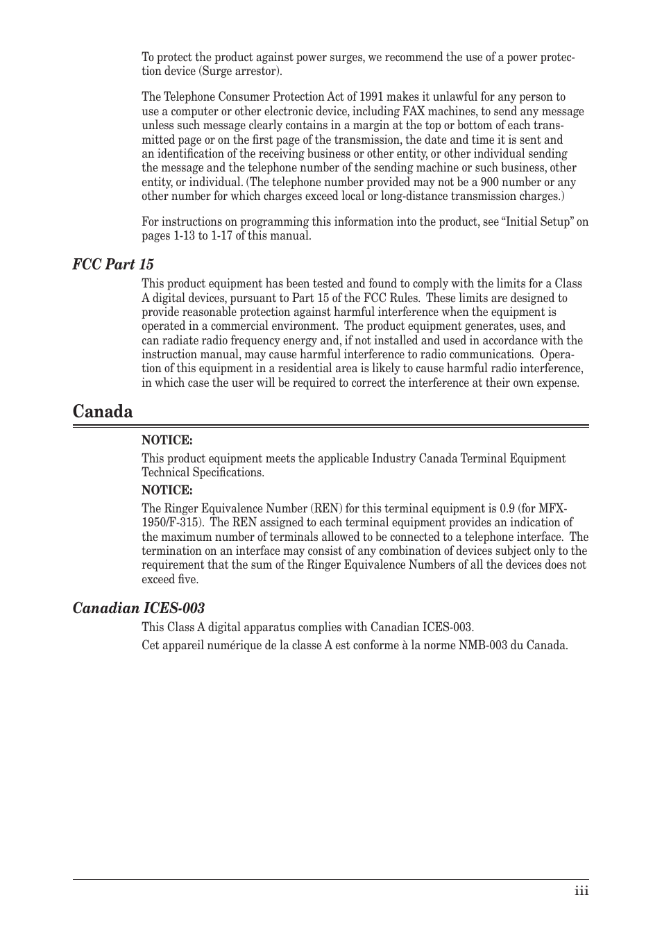 Muratec MFX-1950 User Manual | Page 11 / 198