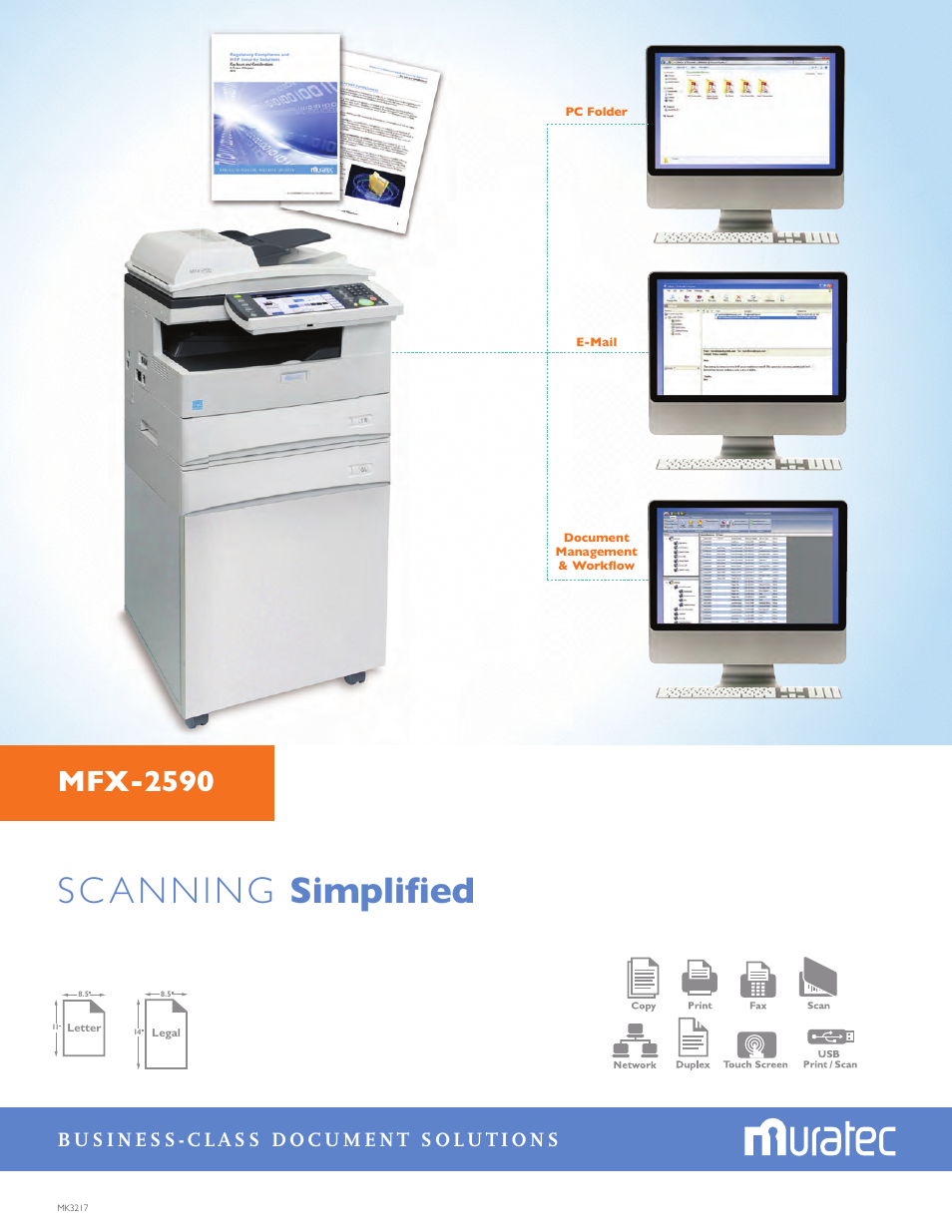 Muratec BUSINESS-CLASS DOCUMENT SOLUTIONS MFX-2590 User Manual | 6 pages