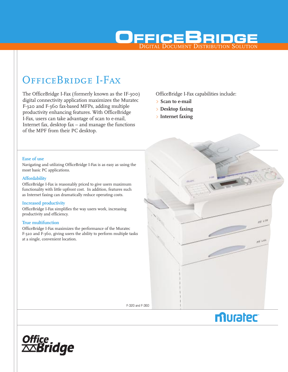 Muratec OfficeBridge I-Fax User Manual | 2 pages