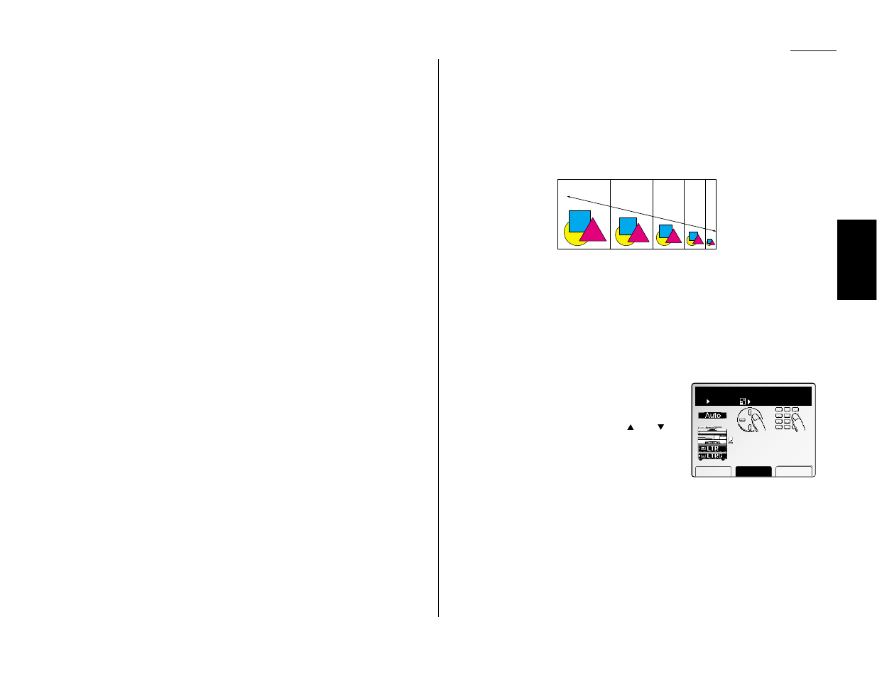 Reduce / enlarge, Auto reduce/enlarge, Reduce/enlarge with a preset rate | Zoom copy | Muratec Fax Machine User Manual | Page 25 / 187