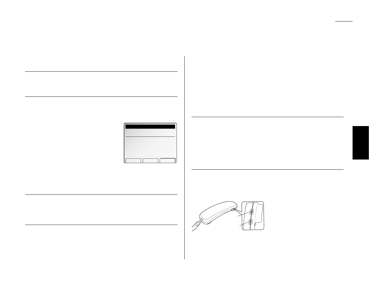 Using as a phone, Redial, Dialing with the monitor speaker | Easydial directory dialing, Checking the fax reception mode, Hold, Changing the dialing type, Adjusting handset | Muratec Fax Machine User Manual | Page 61 / 187