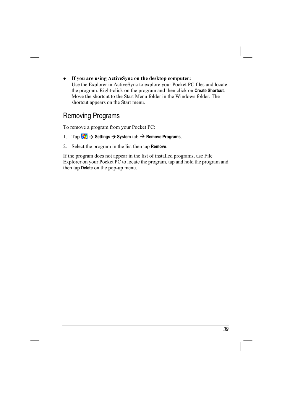 Removing programs | Mio 168 User Manual | Page 49 / 119