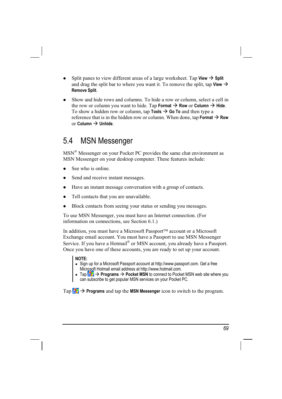 Msn messenger, 4 msn messenger | Mio 168 User Manual | Page 79 / 119