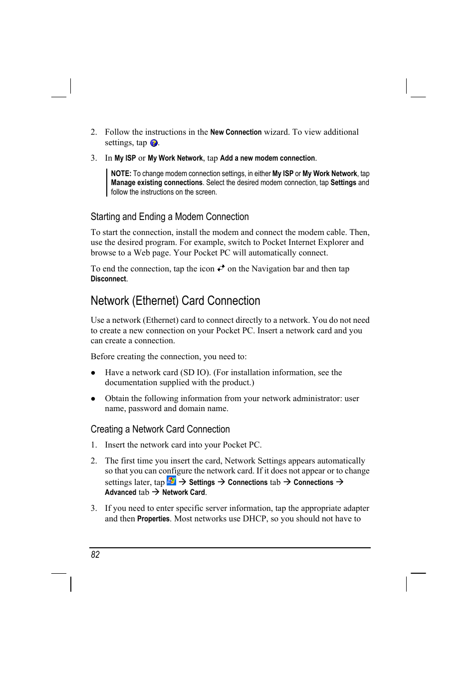 Network (ethernet) card connection | Mio 168 User Manual | Page 92 / 119