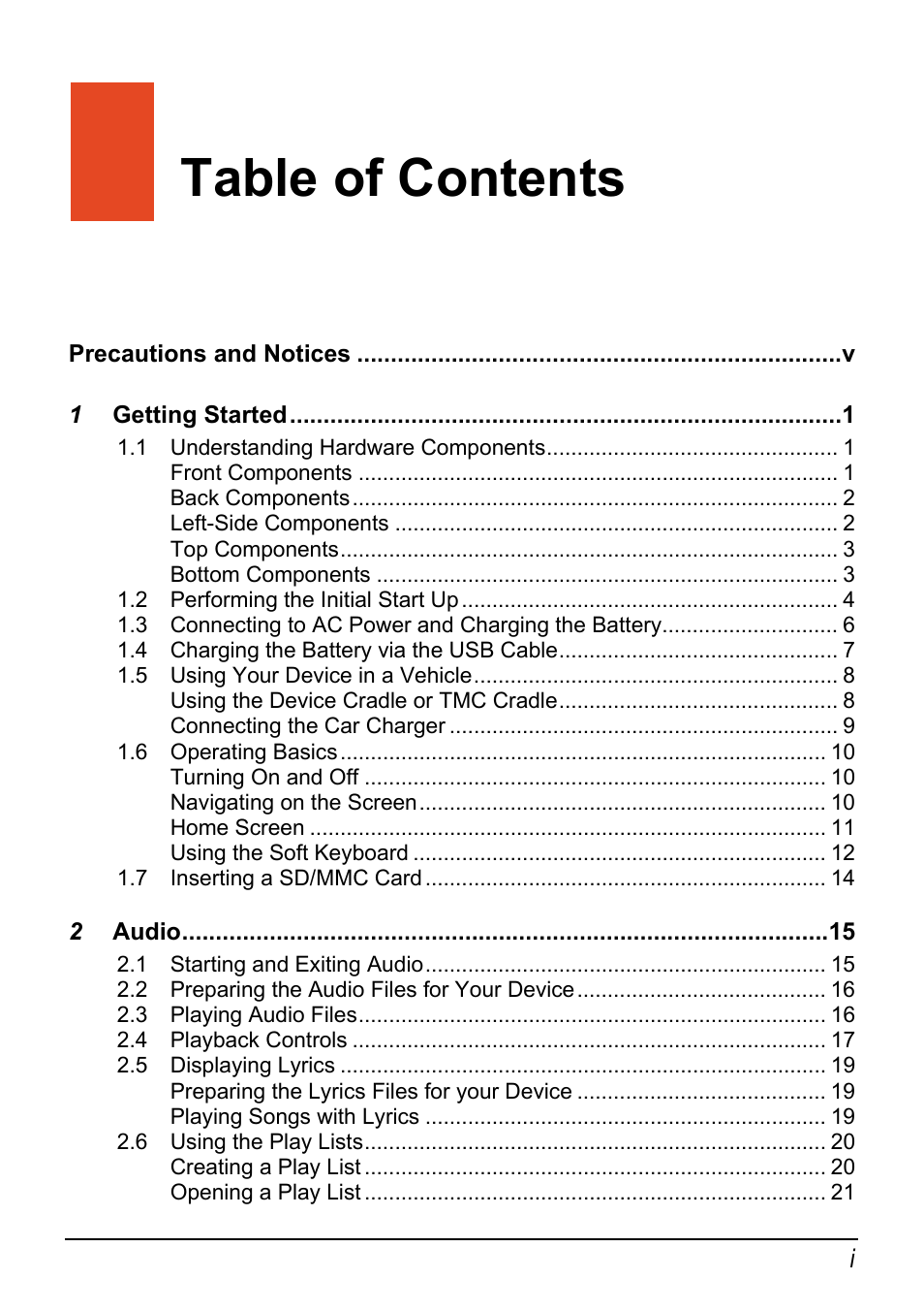 Mio C520 User Manual | Page 3 / 97