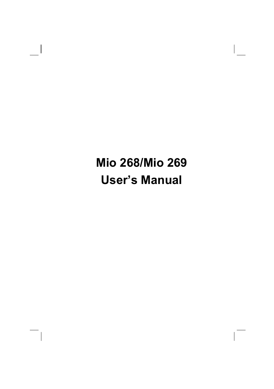 Mio 268 User Manual | 64 pages