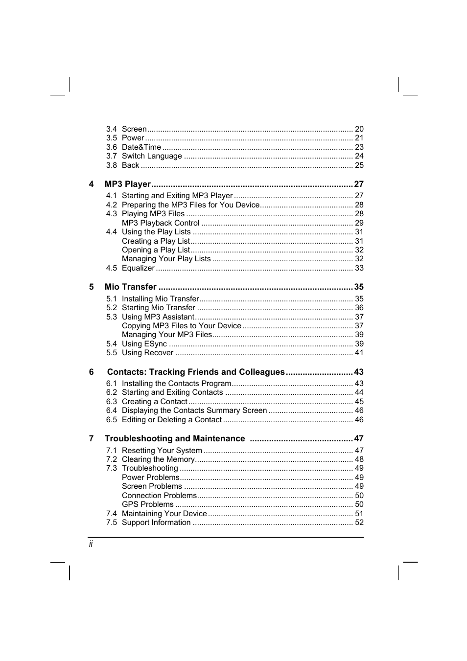 Mio 268 User Manual | Page 4 / 64