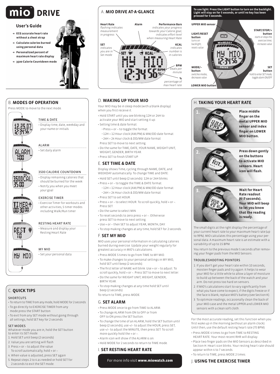 Mio Drive User Manual | 2 pages