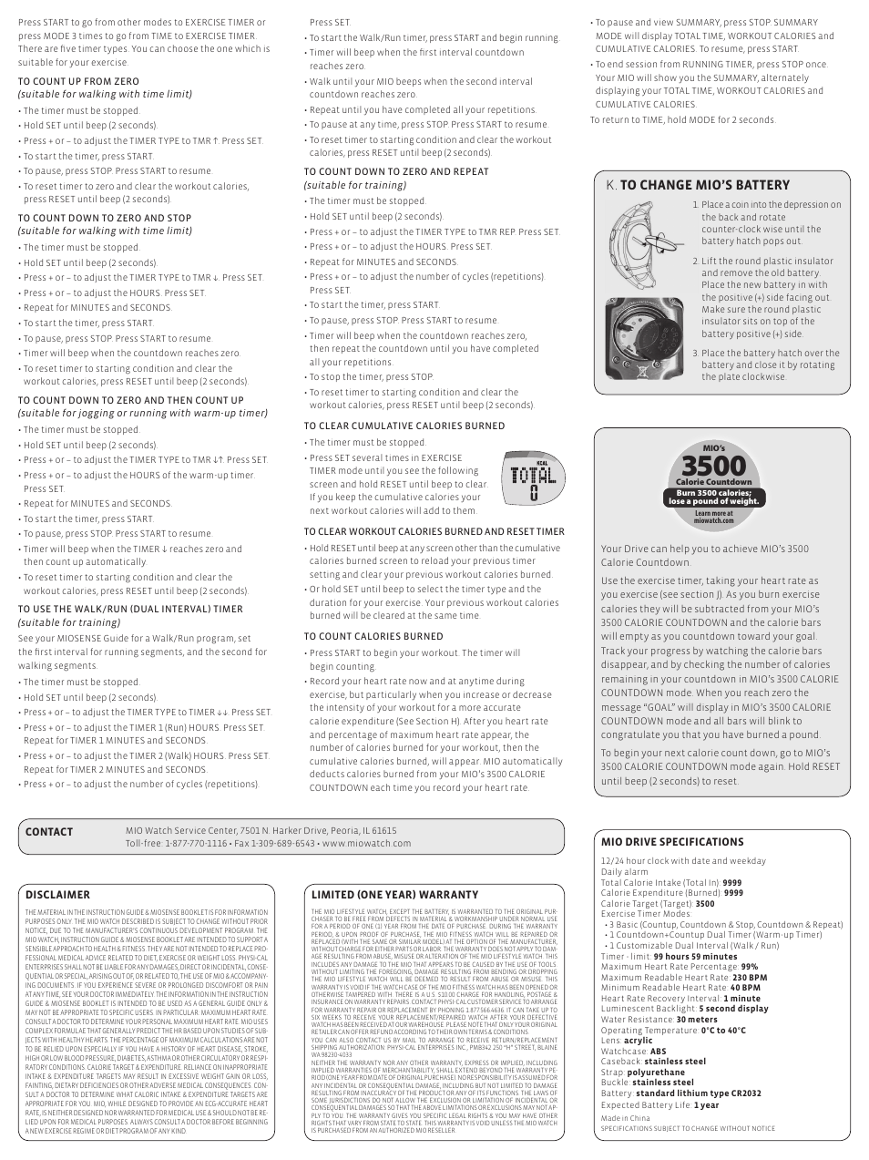 K. to change mio’s battery | Mio Drive User Manual | Page 2 / 2