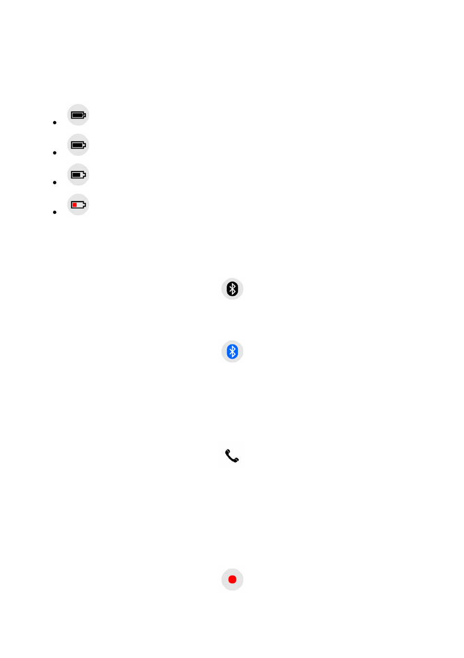 Battery status (no. 12), Bluetooth or phone call status (no. 13), Track log recording/playback indicator (no. 14) | 10 battery, Status (no. 12) | Mio C710 User Manual | Page 25 / 84