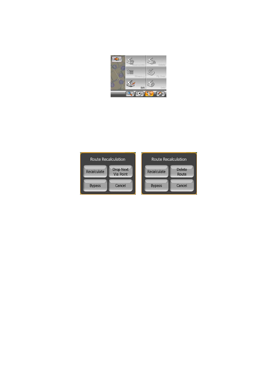 Route tab, Recalculate, 3 route tab | 1 recalculate | Mio C710 User Manual | Page 41 / 84