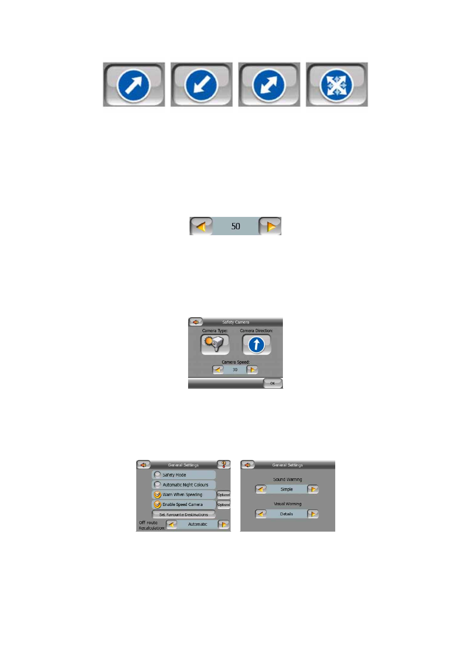 Speed limit checked, Add a new camera or edit an existing one, Change the settings of the camera warning | 3 speed, Limit checked | Mio C710 User Manual | Page 48 / 84