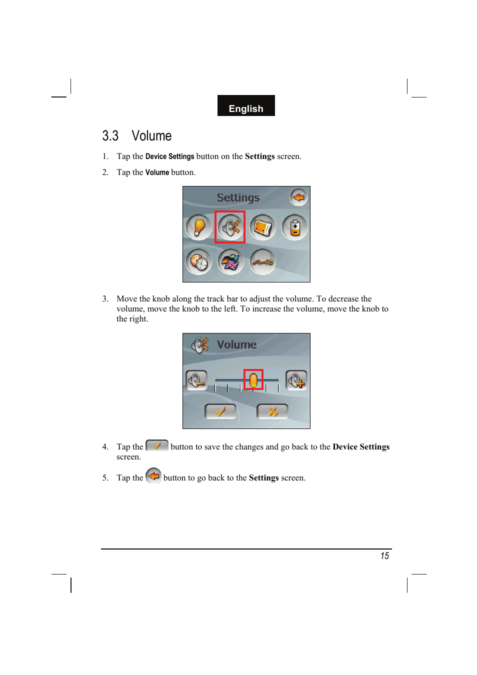 3 volume, Volume | Mio C310 User Manual | Page 21 / 48