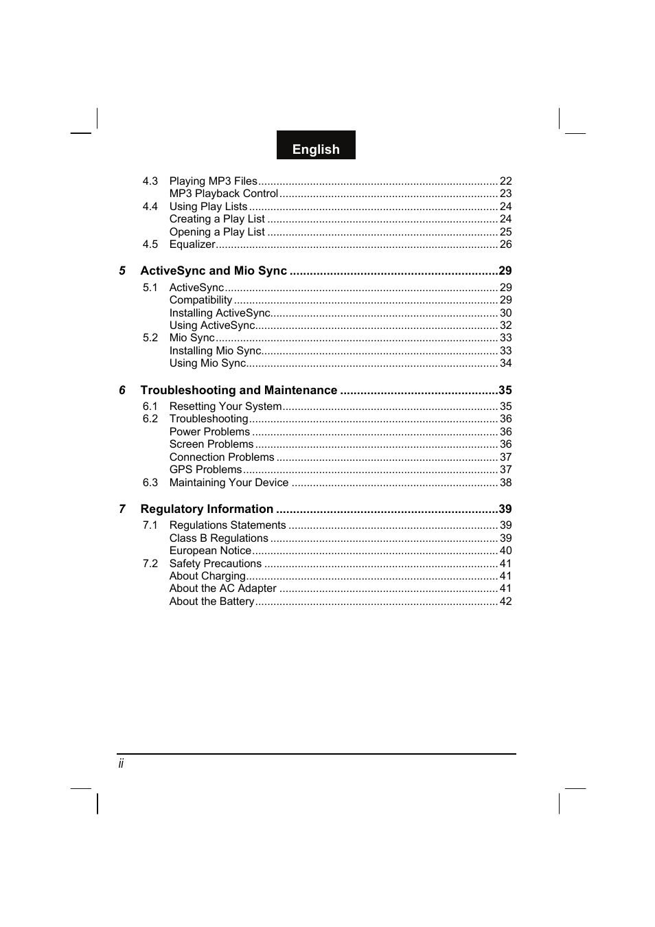 Mio C310 User Manual | Page 4 / 48