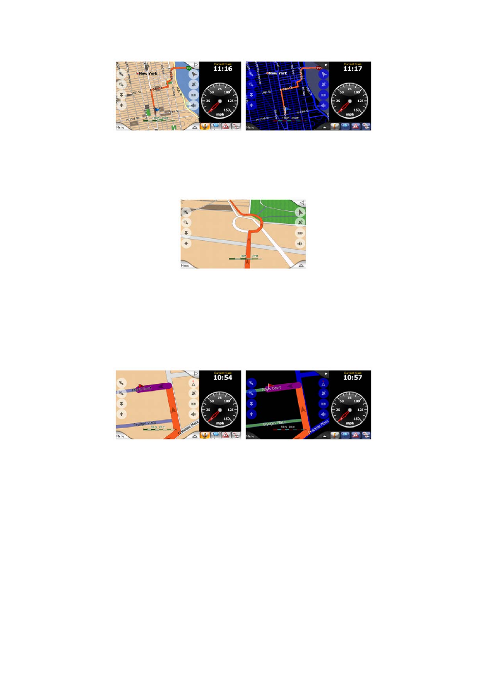 Roads in the route excluded by your preferences, The map screen (split screen) | Mio MioMap v3.3 C320 User Manual | Page 24 / 93