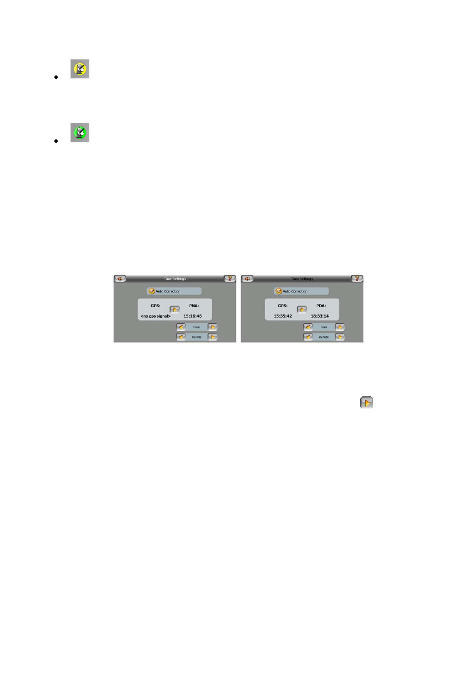 Time synchronization, Route information screen | Mio MioMap v3.3 C320 User Manual | Page 36 / 93