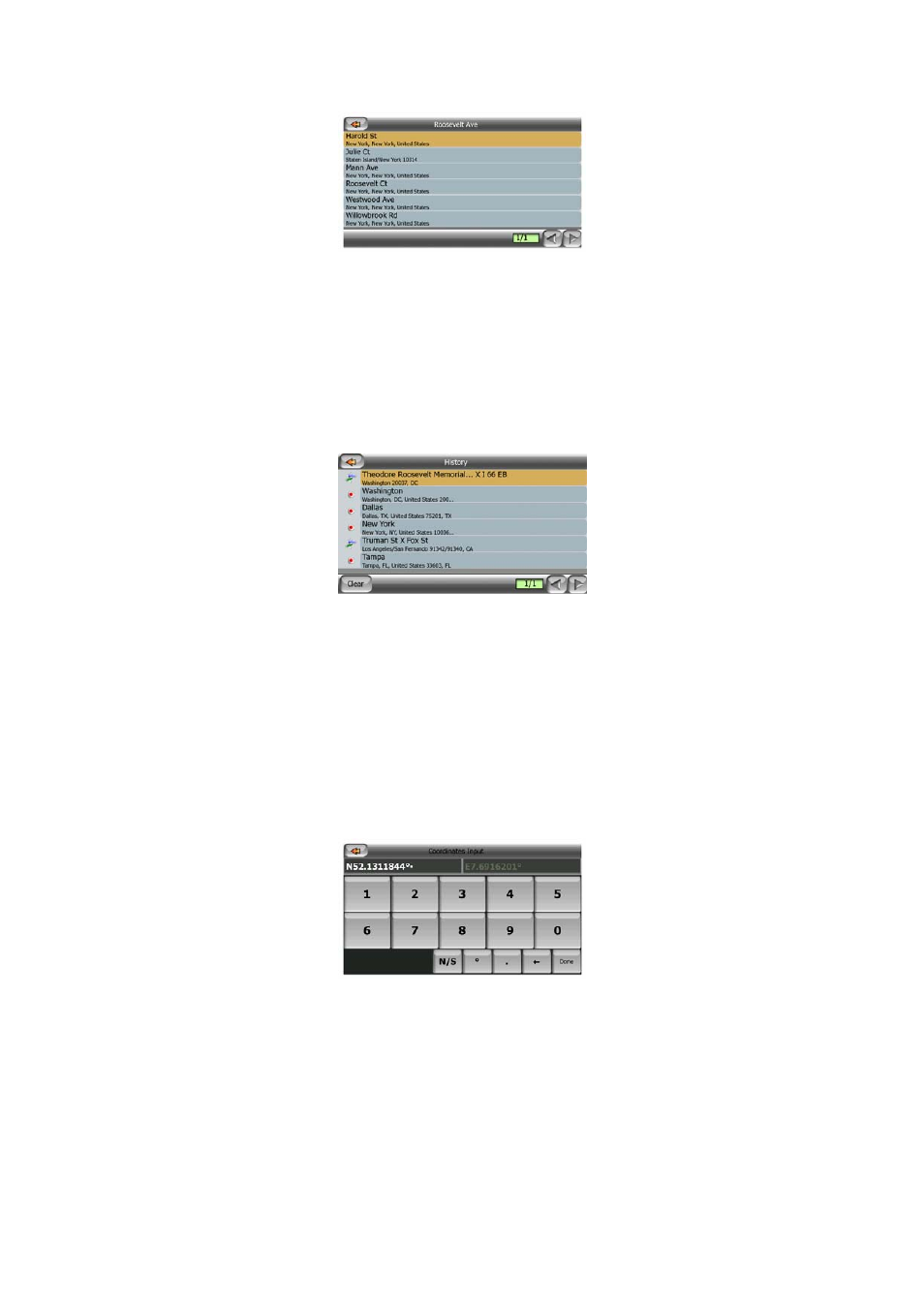 Find in history, Find coordinates | Mio MioMap v3.3 C320 User Manual | Page 68 / 93