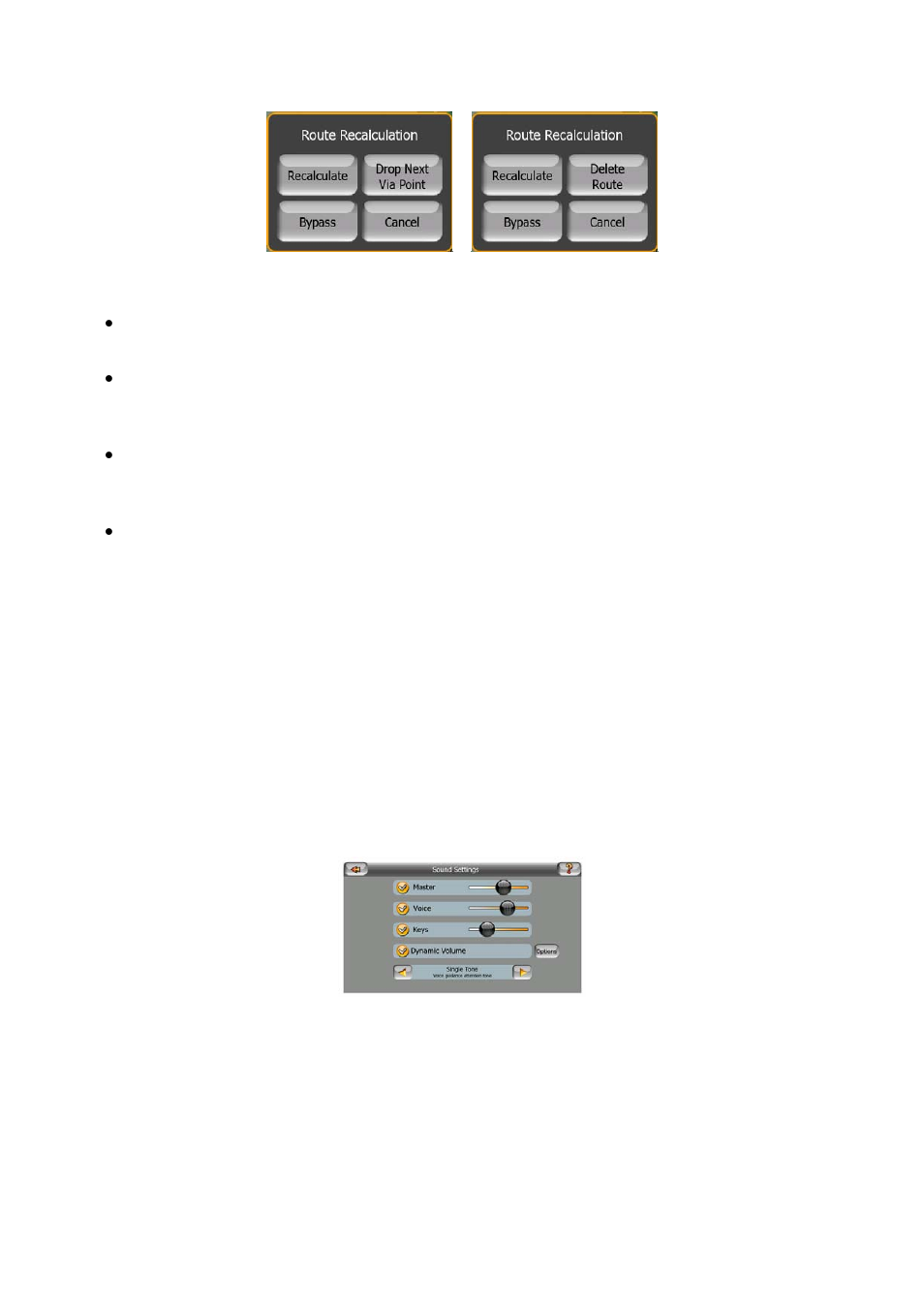 Disabled, Sound settings, Master sound volume/switch | Mio MioMap v3.3 C320 User Manual | Page 77 / 93