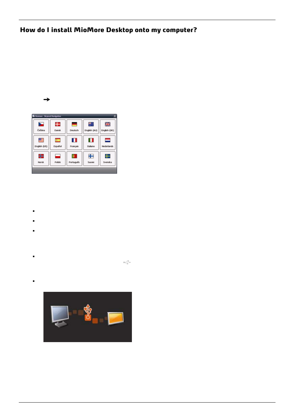 How do i install miomore desktop onto my computer | Mio 300-Series User Manual | Page 101 / 132