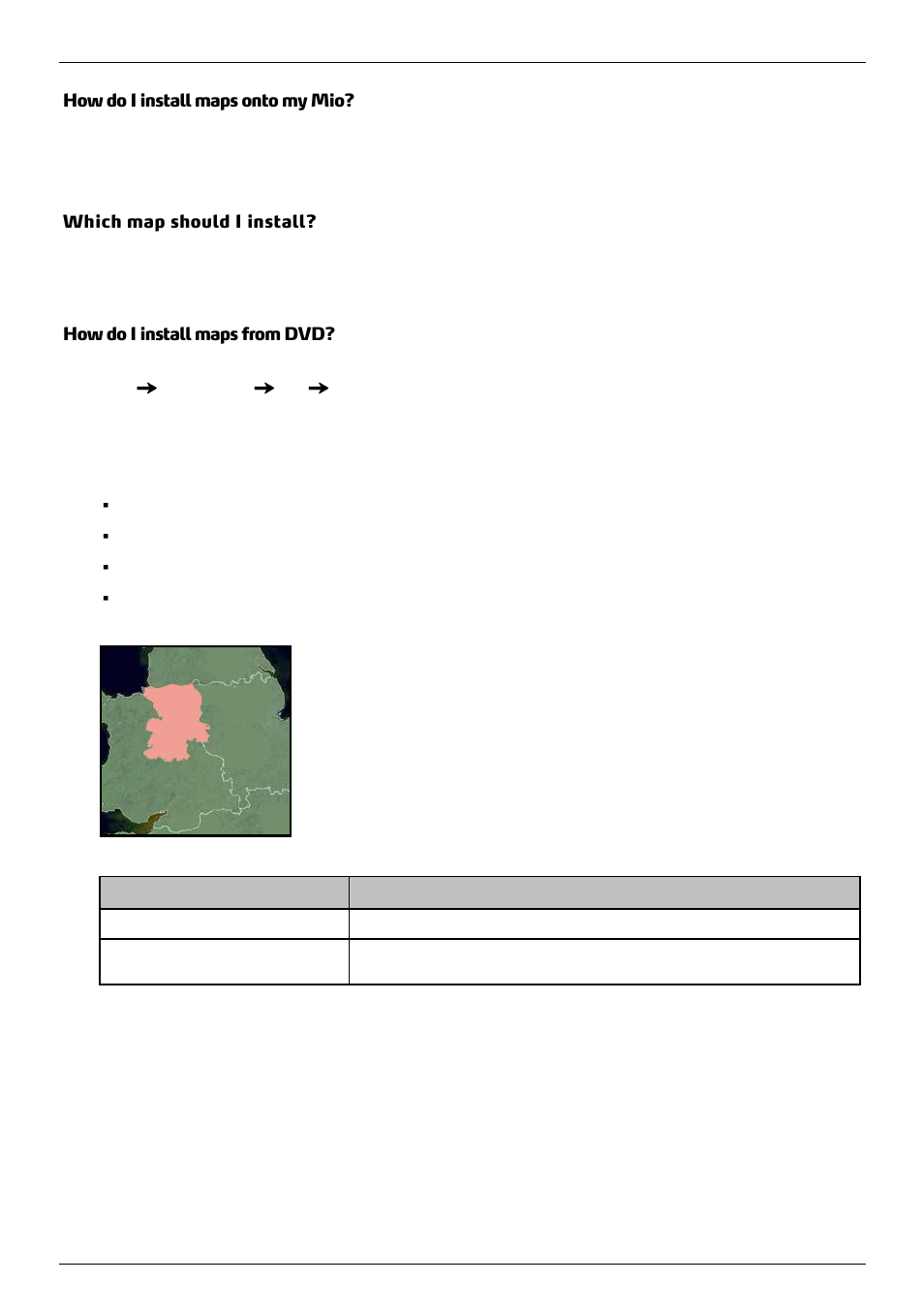 How do i install maps onto my mio, How do i install maps from dvd, Which map should i install | Mio 300-Series User Manual | Page 107 / 132