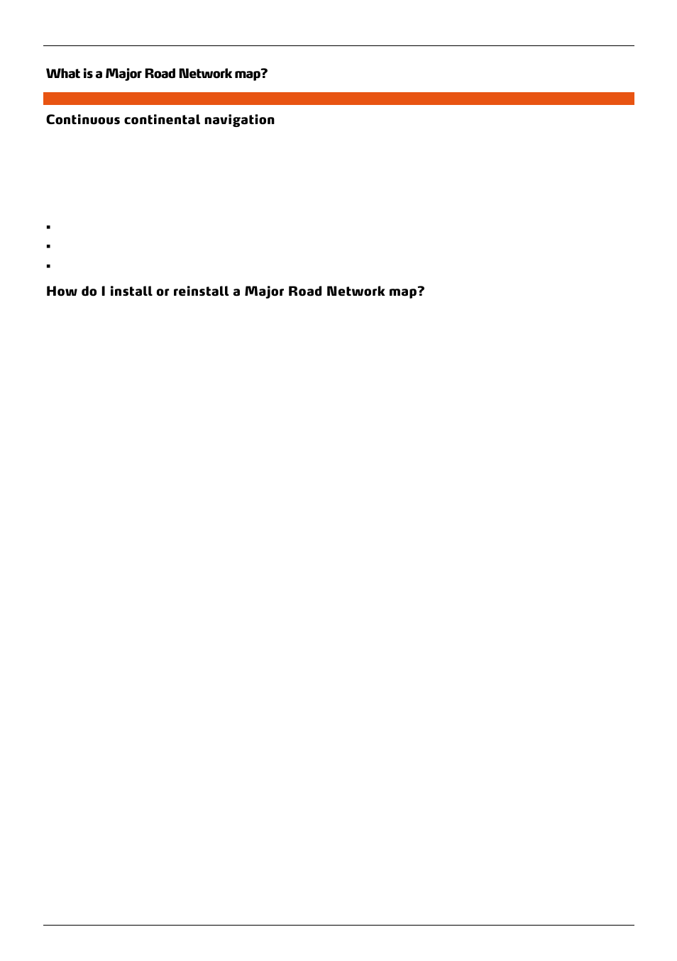 What is a major road network map | Mio 300-Series User Manual | Page 110 / 132