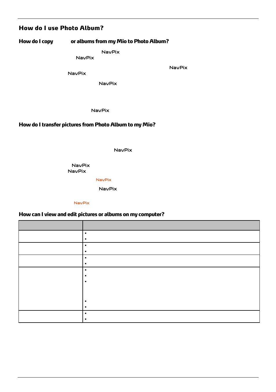 How do i use photo album | Mio 300-Series User Manual | Page 113 / 132