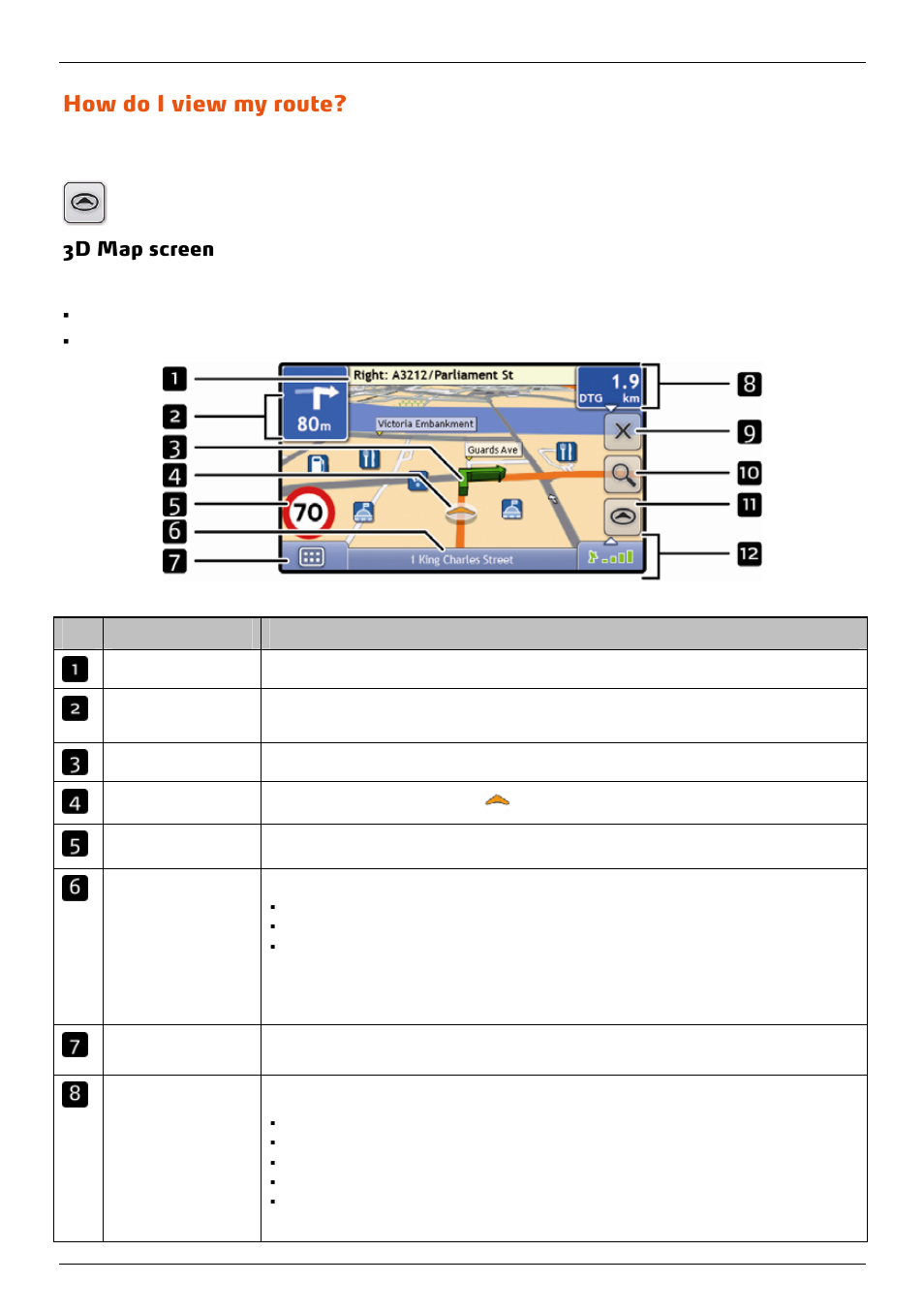 3d map screen, How do i view my route | Mio 300-Series User Manual | Page 37 / 132