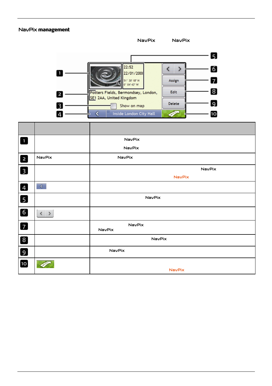 Navpix management | Mio 300-Series User Manual | Page 55 / 132