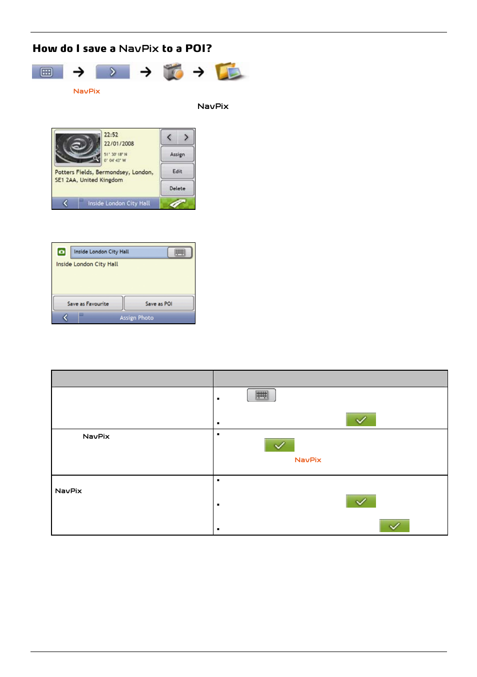 How do i save a navpix to a poi | Mio 300-Series User Manual | Page 59 / 132