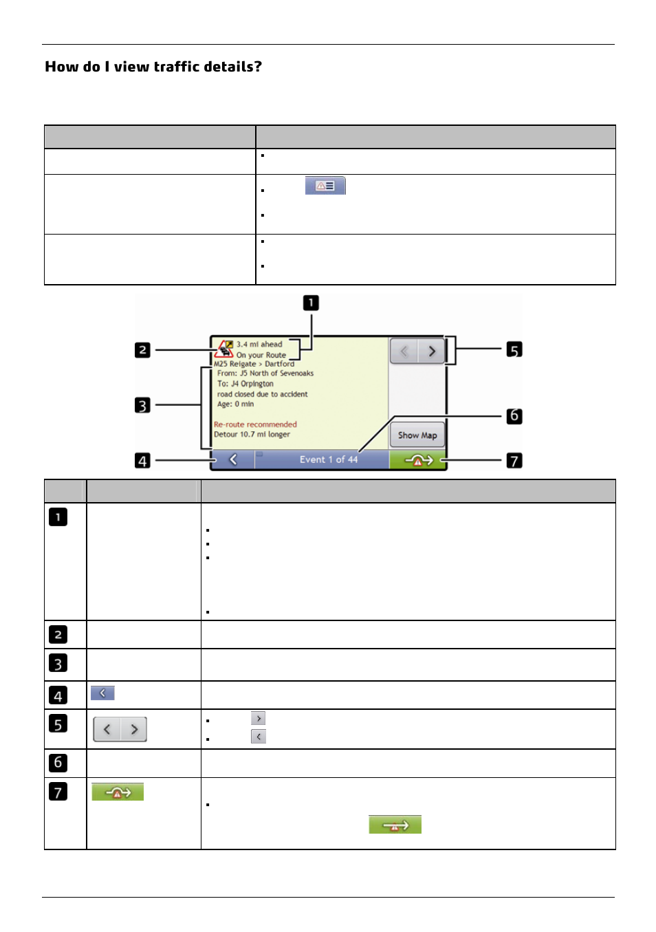 How do i view traffic details | Mio 300-Series User Manual | Page 70 / 132