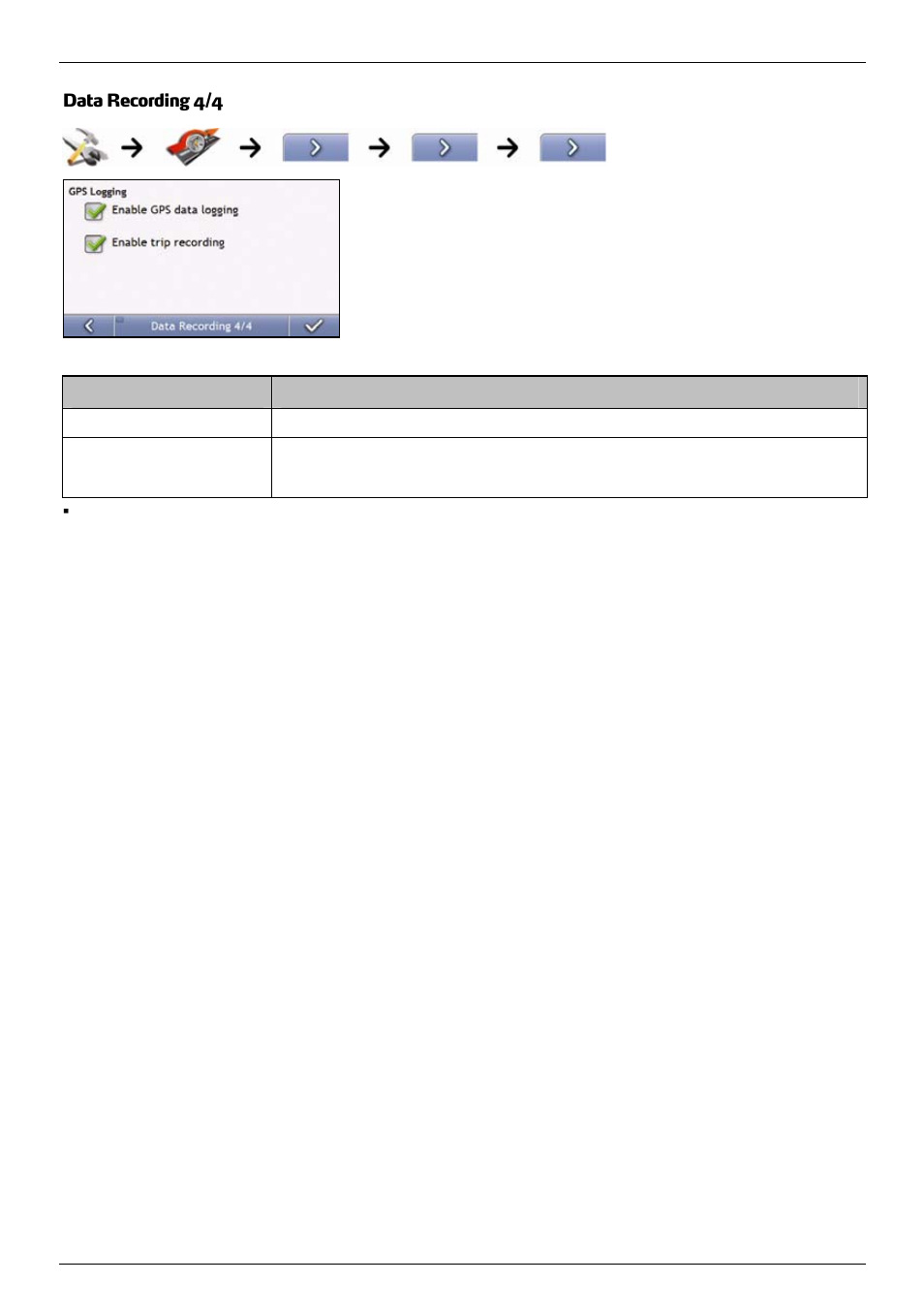 Data recording 4/4 | Mio 300-Series User Manual | Page 77 / 132