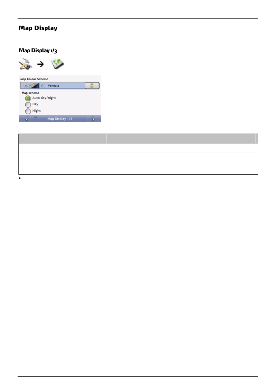 Map display, Map display 1/3 | Mio 300-Series User Manual | Page 78 / 132