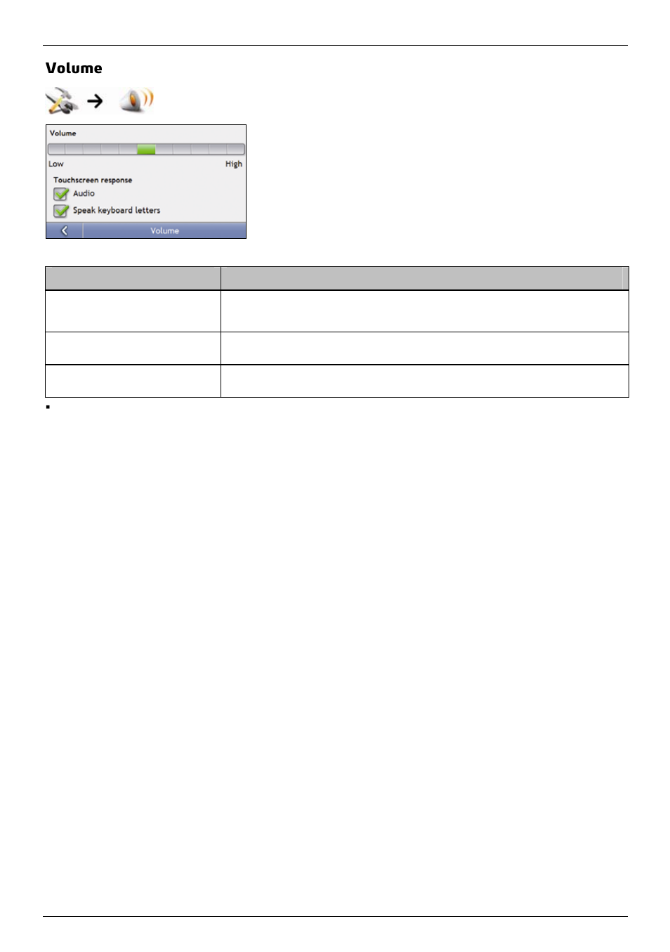 Volume | Mio 300-Series User Manual | Page 82 / 132