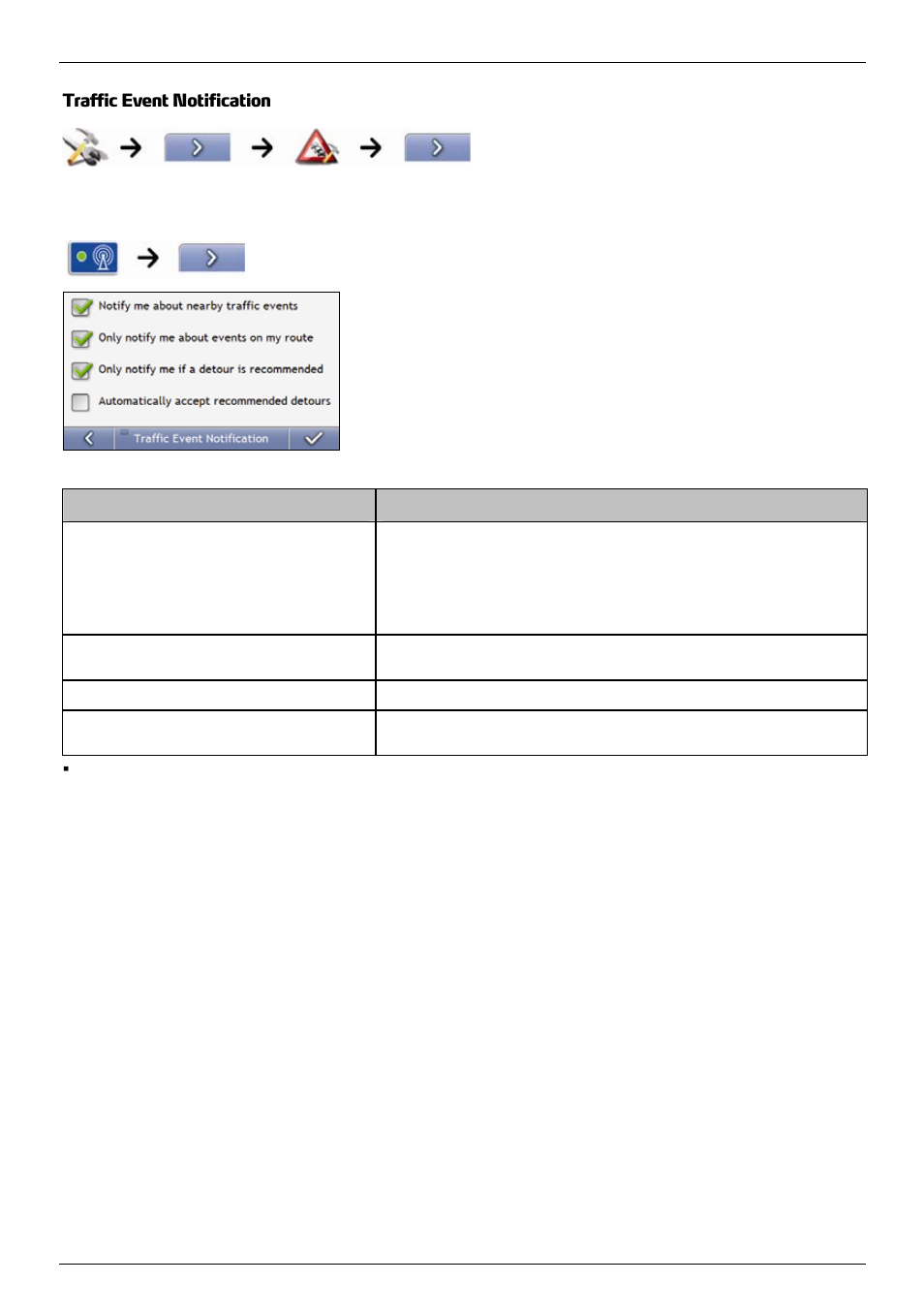 Traffic event notification | Mio 300-Series User Manual | Page 89 / 132