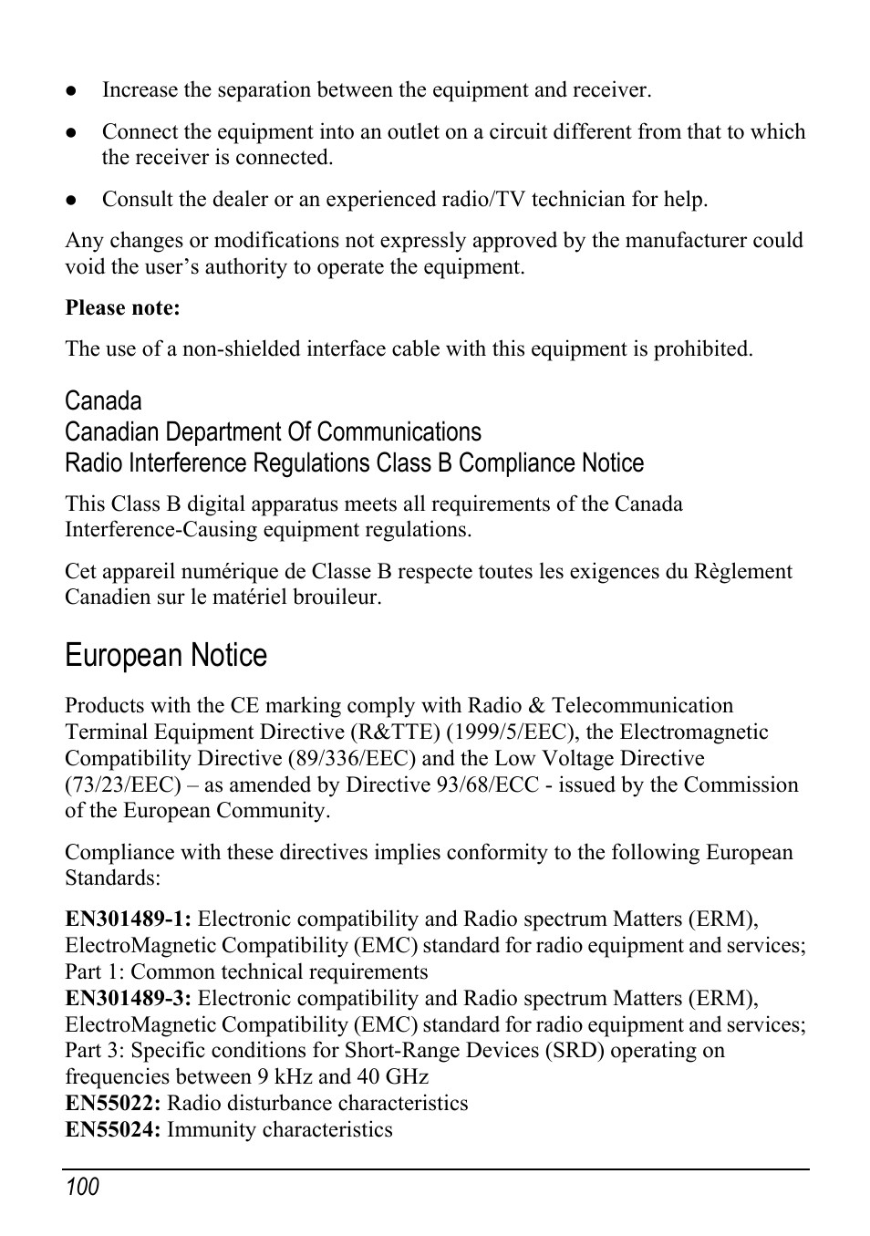 European notice | Mio H610 User Manual | Page 108 / 110