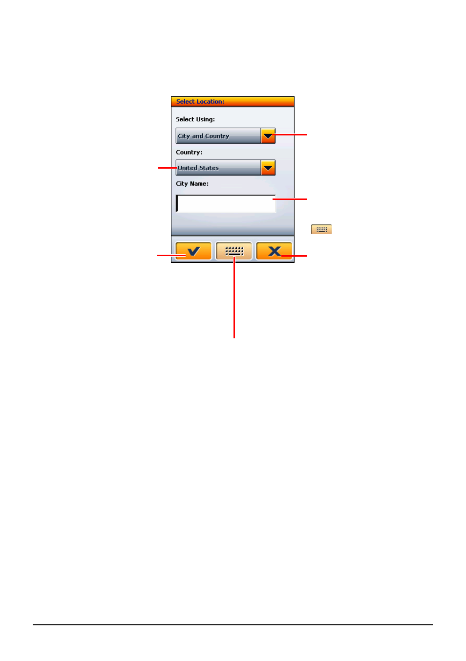 Selecting a city | Mio H610 User Manual | Page 32 / 110