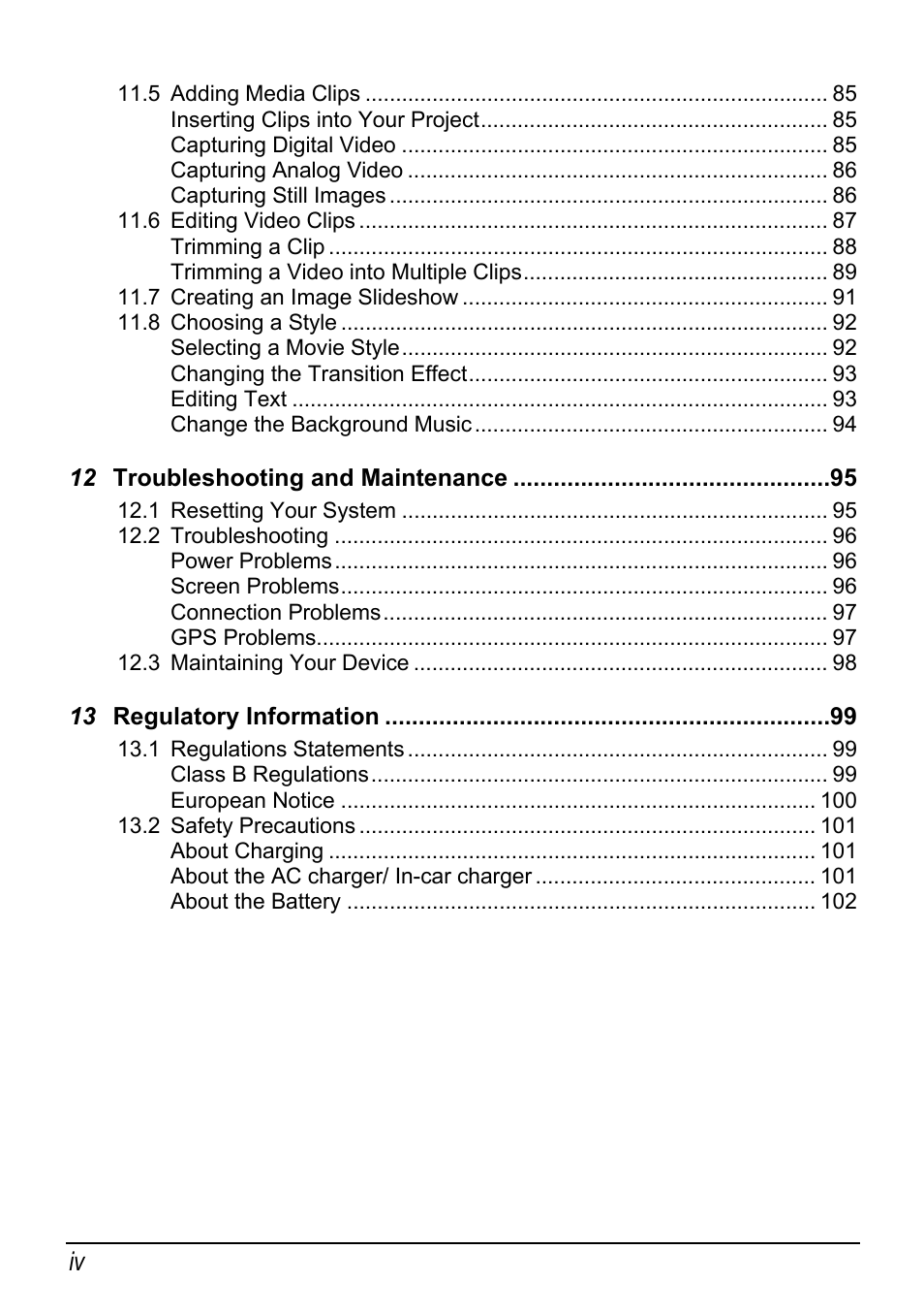 Mio H610 User Manual | Page 6 / 110
