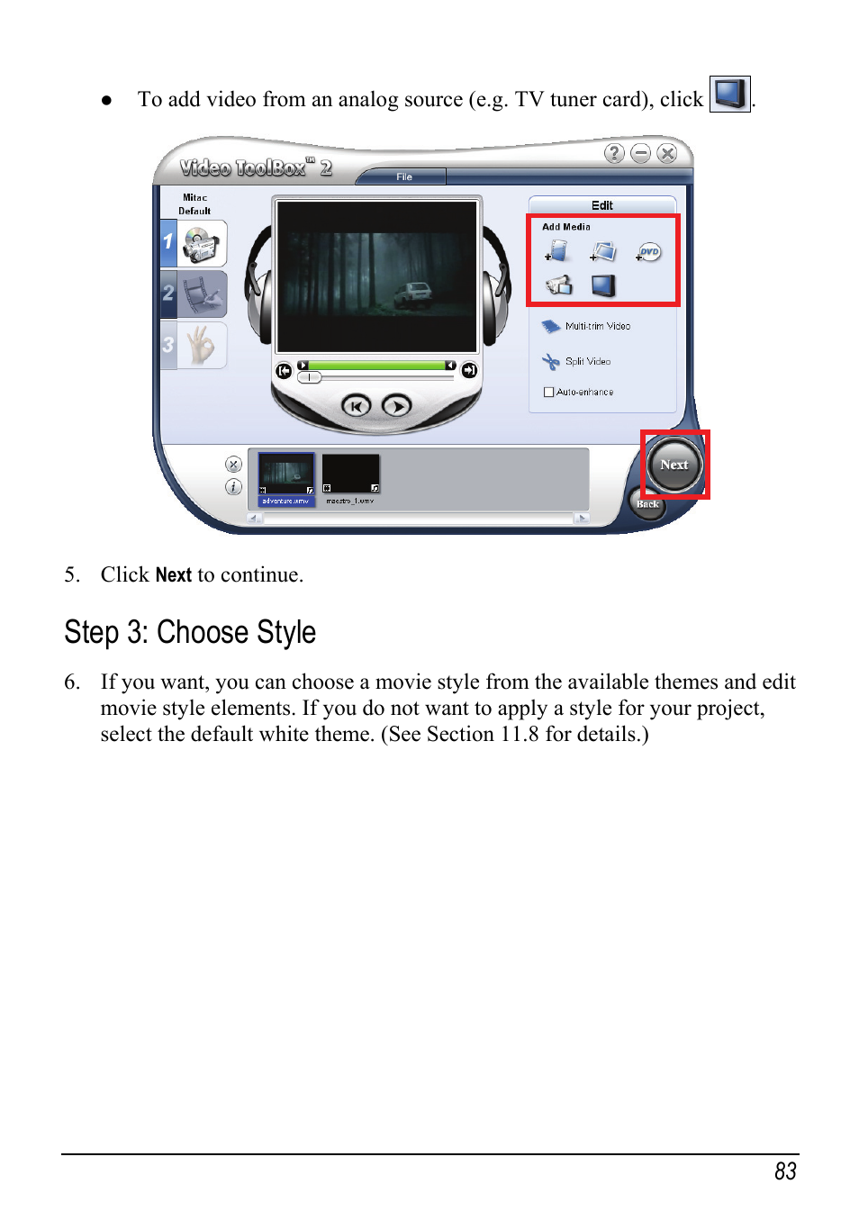 Step 3: choose style | Mio H610 User Manual | Page 91 / 110