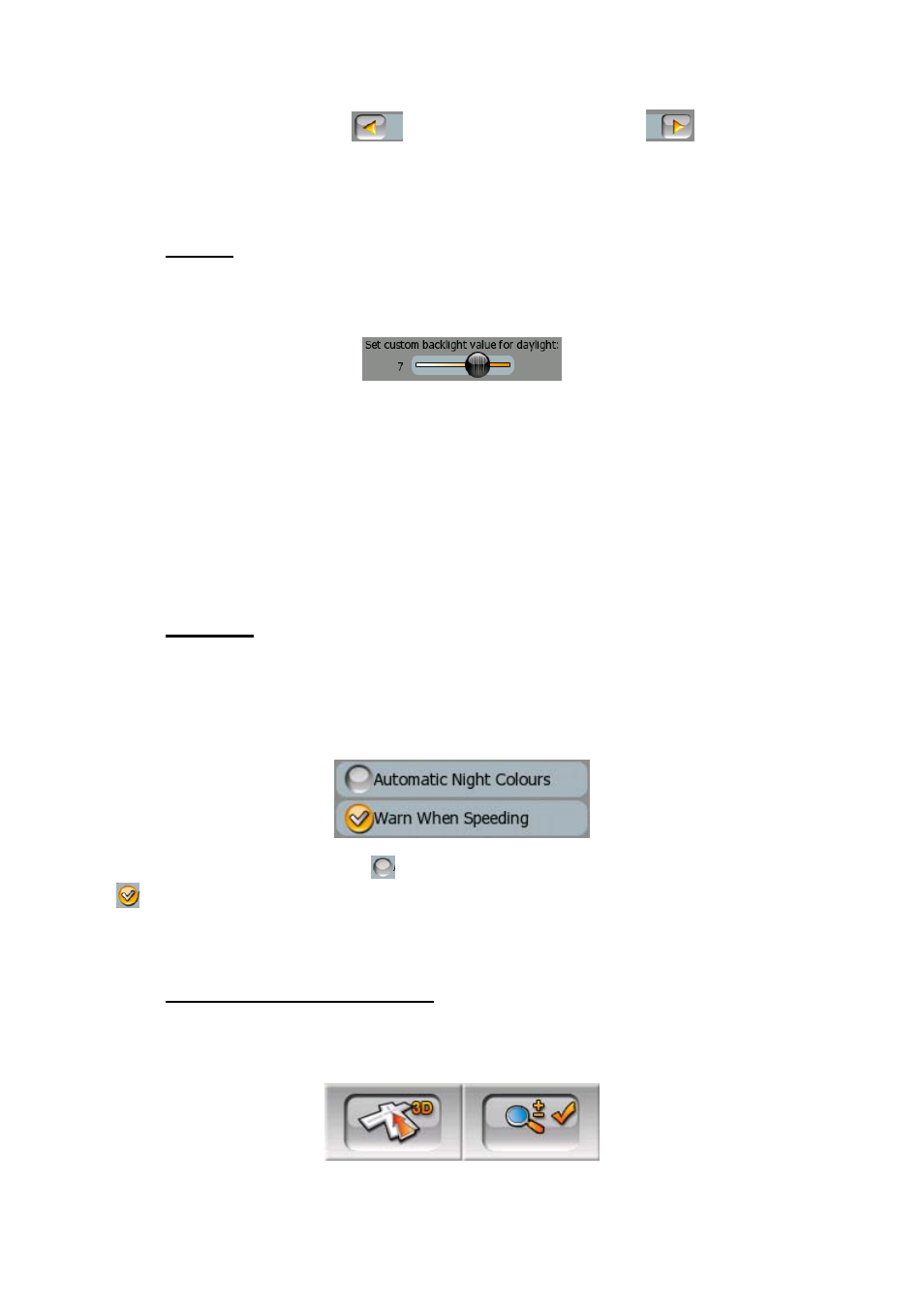 3 sliders, 4 switches, 5 switches in the quick menu | Mio P350 User Manual | Page 16 / 105