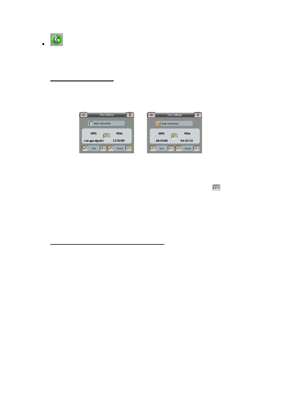 4 time synchronization, 5 gps configuration (detect and config.), 5 route information screen | Mio P350 User Manual | Page 40 / 105