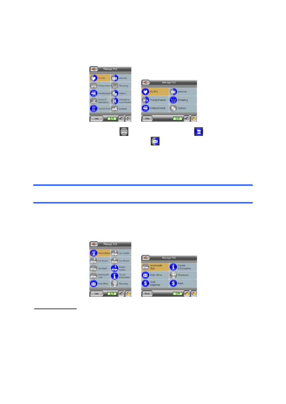 Manage my poi | Mio P350 User Manual | Page 47 / 105