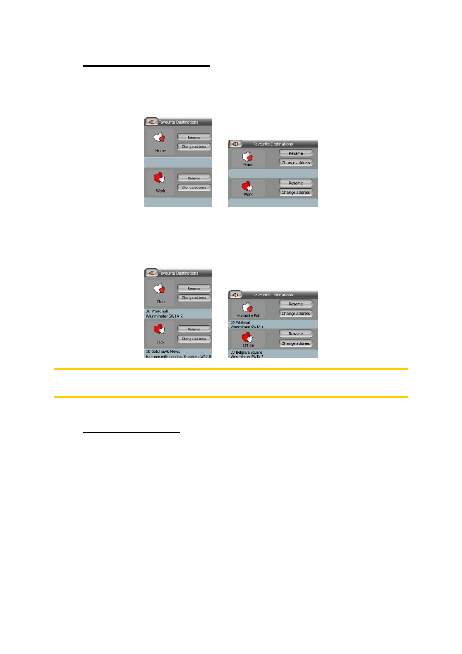 7 set favourite destinations, 8 route recalculation, 1 automatic | 2 ask first, E recalculation is set in 6.1.8.2 | Mio P350 User Manual | Page 81 / 105