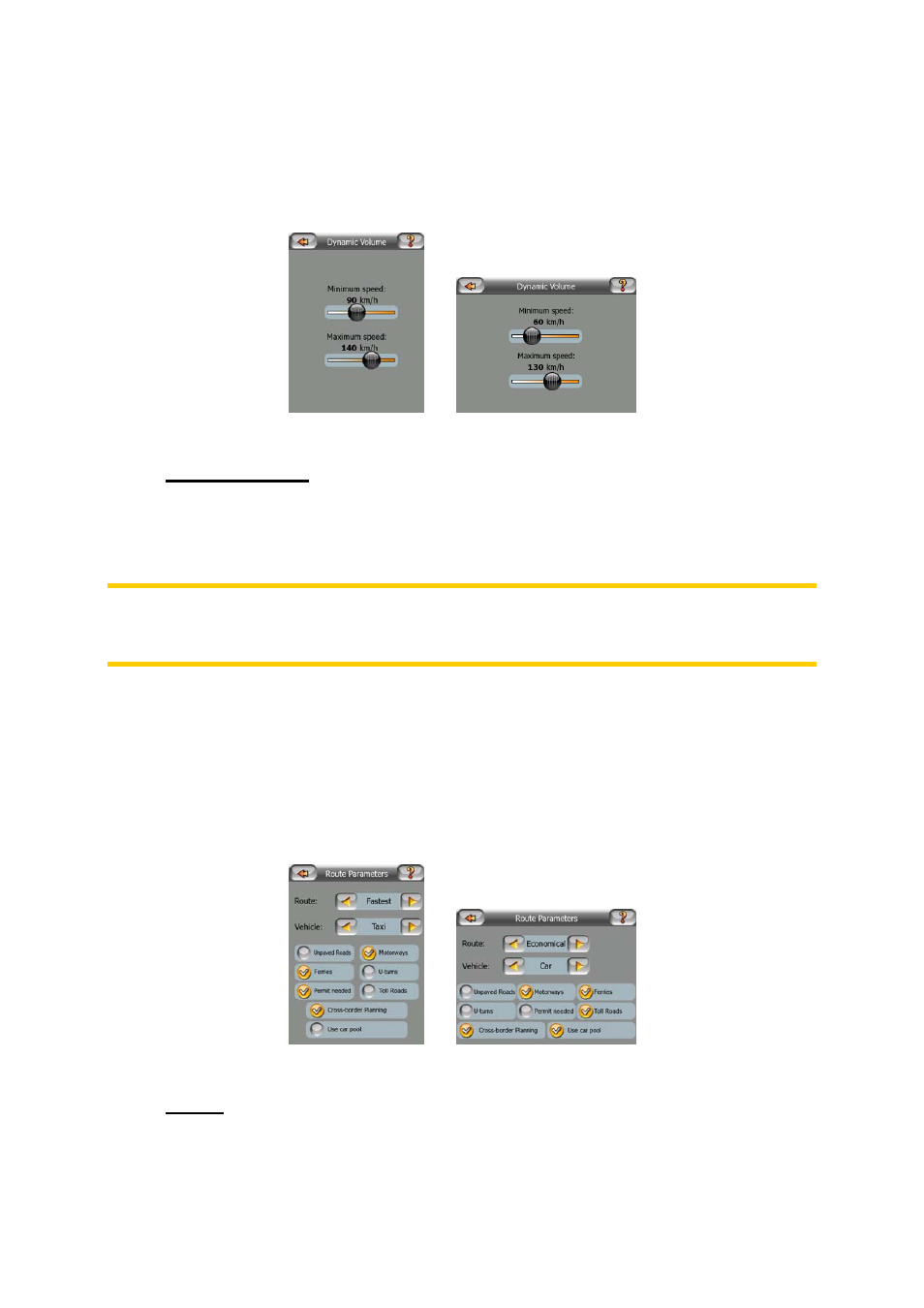 5 attention tone, 3 route parameter settings, 1 route | Mio P350 User Manual | Page 84 / 105