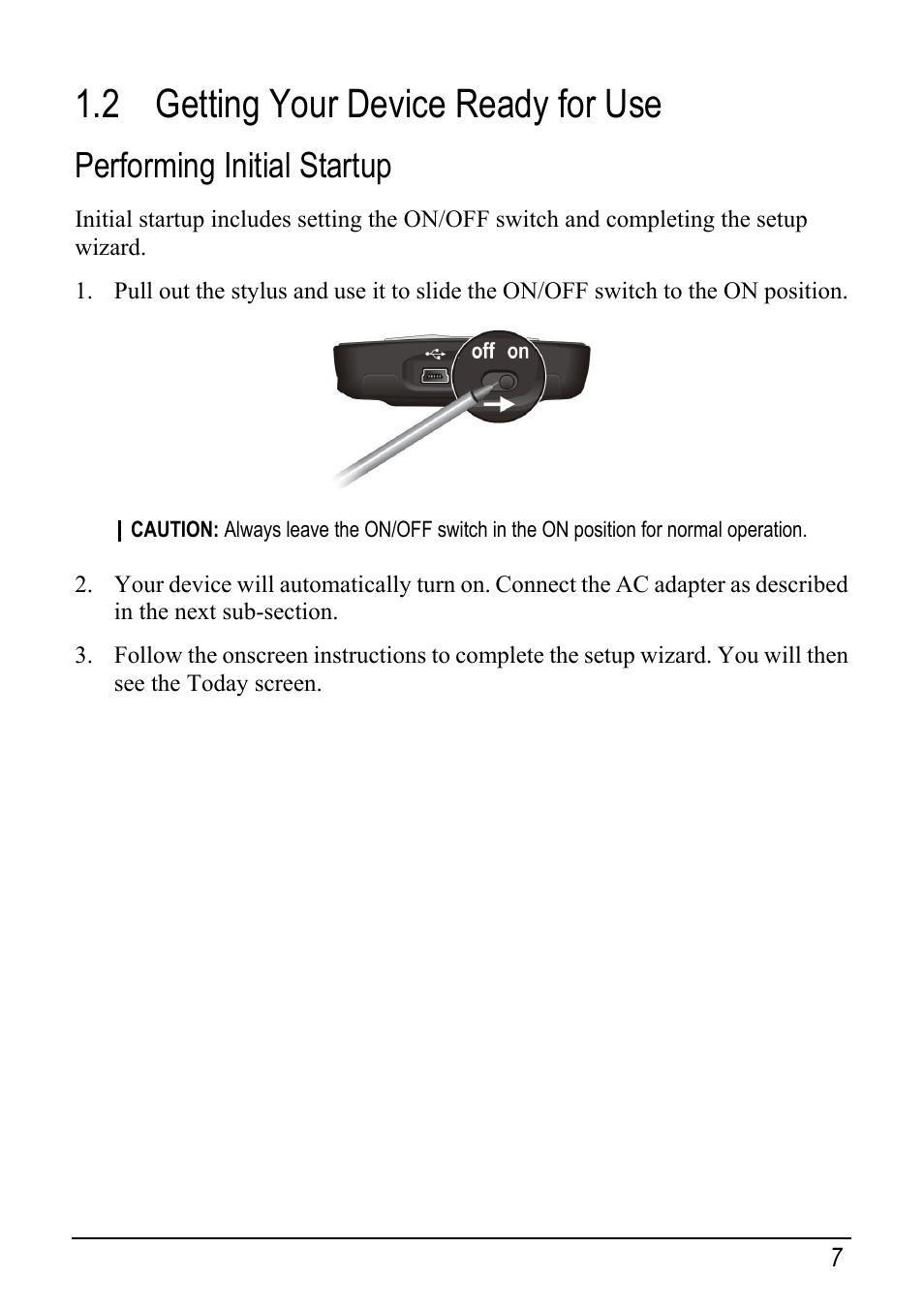 2 getting your device ready for use, Performing initial startup | Mio pmn User Manual | Page 15 / 100